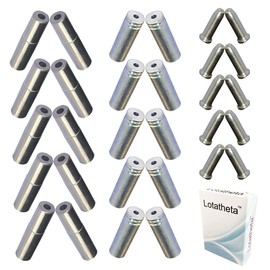Lotatheta (Total 30 PCS 10 PCs 5mm Silver Alloy Road Mountain Bicycle Bike Brake Cable Tips Caps End Crimp + 10 PCs 4mm Shift Derailleur Cable Tips End + 10 PCs Cable End Crimps