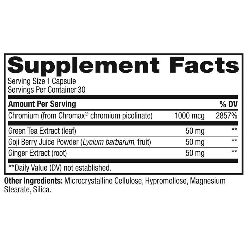 OLLY Combat Cravings, Metabolism & Energy Support Supplement,1000 mcg Chromium,