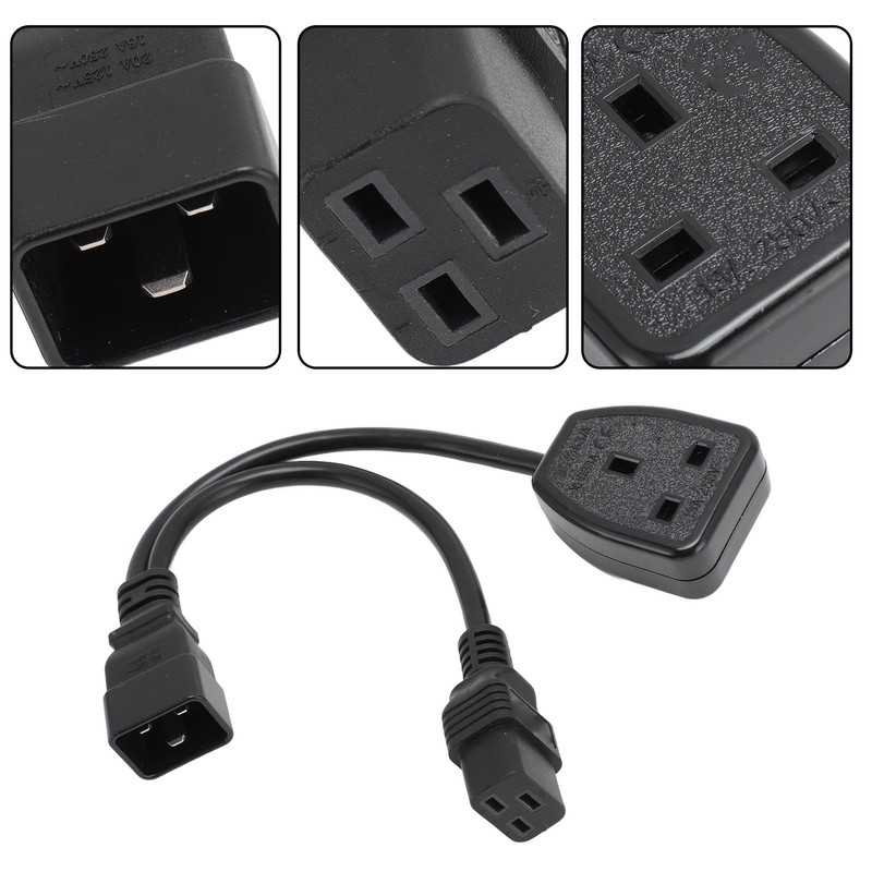 IEC320 C20 Male to C19 Female Power Cable PVC Y