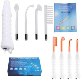 Portátil Alta Frecuencia Facial Belleza De Dispositivos, Varita de Mano para Protección de la piel con 4 Varillas, Reduce las Arrugas Y Círculos Oscur
