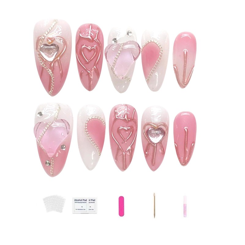 Korean Trend: Various Nail Tips, Long and Short Variations, 3D