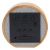 Digital Alarm Clock Round LED Voice Control Brightness Adjustable 12h
