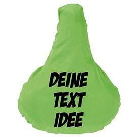 ShirtInStyle Premium Protective Cover Saddle Protector with Your Desired Text, Bicycle, Protection, Cover, Cover, Light Green