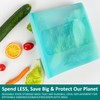 12-Pack Reusable Silicone Food Storage Bags, 100% Silicone Stand-Up Wide-Open