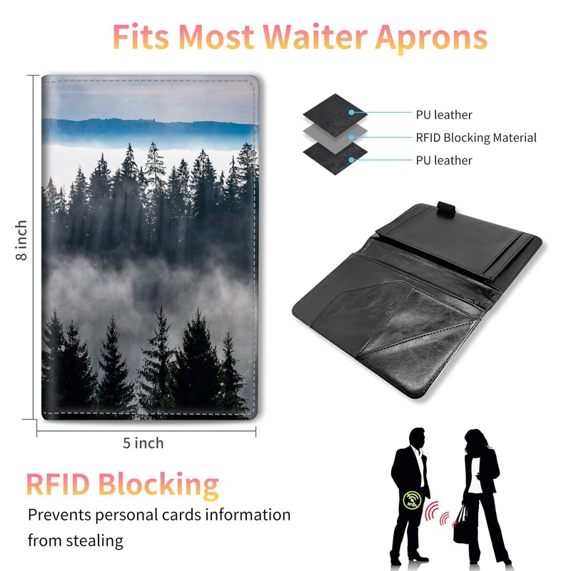 Server Book for Waitress,Waiter Book Server Wallet Fit Serving Aprons,