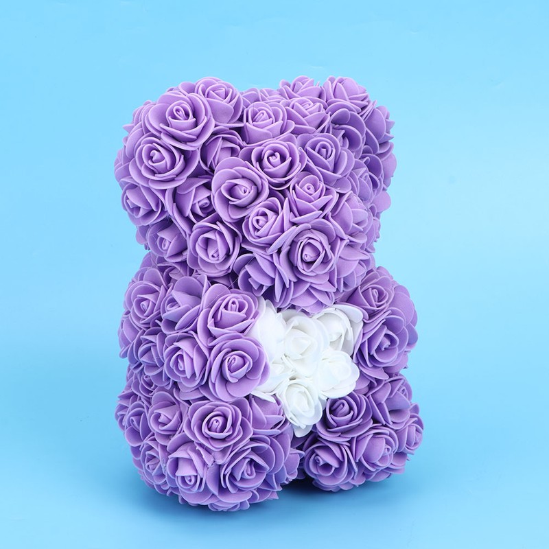 Beautiful Unique Bear Shape Simulation Flower Artificial Rose Decor Gift