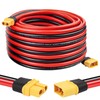 MOOKEERF XT60 Extension Cable 10AWG 25FT XT60 to XT60 Cable