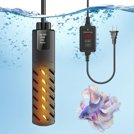 Peitanical Mini Aquarium Heater, 30w Small Fish Tank Heater, with Digital Led Controller and Removable Protective Cover, for 1-5 Gallons Fish Tank Heater