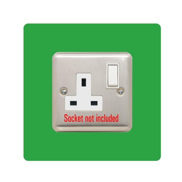 Single Socket Surround | Square | Acrylic Back Panel or