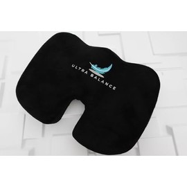 Memory Foam Seat Cushion for Office Chair, Car, Airplane & Bleachers Tailbone, Sciatica - Ideal for Long Sitting & Travel Comfort (1, Black)