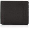 Catherine Hamnet London Prism Bifold Wallet, Premium Domestic Cow Leather, Prism-Embossed Shape, Round Zipper, Bill Compartment, Black