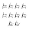 10Set Flanged Holder Base Thicken Stainless Steel Closet Rod Tube