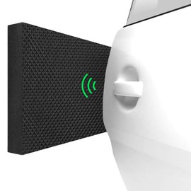 Spurtar Garage Wall Protector, 2 Pack Garage Car Door Protector and Mesh Fabric Thick Adhesive Padding, Resilient EVA Foam Car Door Bumper Guards for Parking Aid, 14.5" x 5.5“x 2 pcs