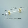 MFYS 2-1/2" Square Clear Acrylic Handles Gold Kitchen Cabinet T