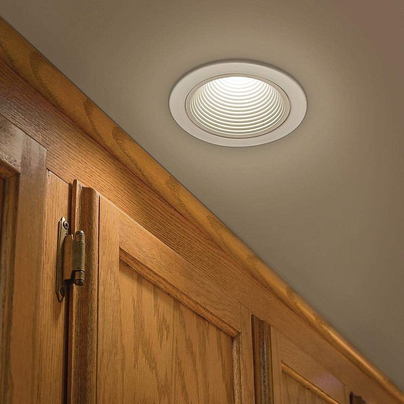 Commercial Electric 4 in. White Ultra Low Glare Mini Step