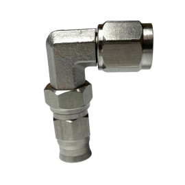 Mvated AN3 Female Swivel To PTFE Hose 90 Degree Elbow Adapter Brake Fitting Stainless