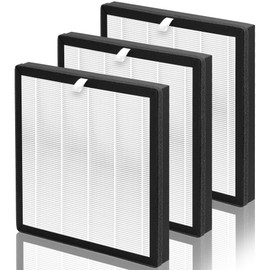 Nisreen 3-Pack G3 H13 HEPA Replacement Filter Compatible with AMEIFU G3 Air Pu-rifier (Sferf-30) and VEWIOR A3 Air Pu-rifier, G3 H13 HEPA Filter with 3-IN-1 High-Efficiency Filtration