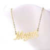HUAN XUN Gold Color Plated Dainty Name Necklace, Megan