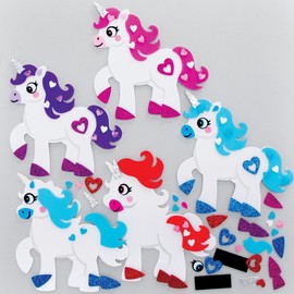 Baker Ross Love Unicorn Mix and Match Kits-Pack of 8, Valentine's Craft Magnets for Kids (FC420), Assorted