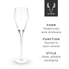 Viski Angled Prosecco Sparkling Wine Glasses, Crystal Clear Long Stemmed