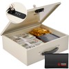 Fireproof Document Box with Combination Lock,Fireproof Money Bag Included-Secure Storage