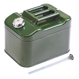 Portable 2.5 Gallon Can, Metal Can with Pressure Release Valve Safety Device and Flexible Spout, Square Design Safe and Stable, Watering Can for Garden, Water Container Camping (10L）