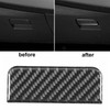 Carbon Fiber Copilot Storage Box Handle Trim Cover Fit for