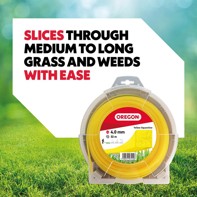 Oregon Yellow Square Strimmer Line Wire for Grass Trimmers and
