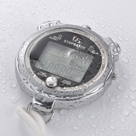 LAOPAO Stopwatch, 1/1000 Seconds Precision 100 Pieces Memory Data LCD Electronic Digital Chronograph Timer with Light Function and Mute Function for Football Sports Referee Trainer