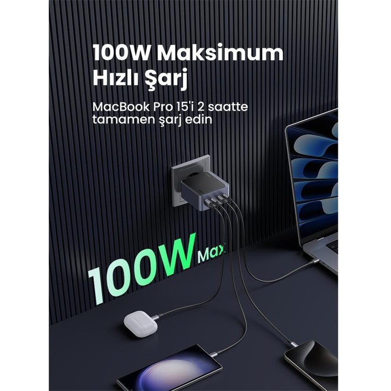 UGREEN Nexode Air 100W 4-Port GaN Fast Charger EU Fast