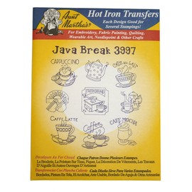 Aunt Martha's Iron On Transfer Patterns for Stitching, Embroidery or Fabric Painting, Patterns for Tea Towels/Kitchen Decor, Set of 5