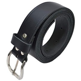 flevado Genuine Leather Belt in Black up to a Waist of 155 cm, black