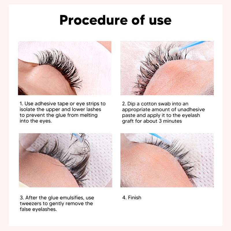 0.28oz Lash Remover Cream Peach Flavor Mild Eyelash Extension Remover