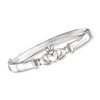 Ross-Simons Sterling Silver Claddagh Bangle Bracelet. 8 inches