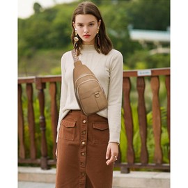 GAEKEAO Sling Bag for Women Anti Theft Purse Crossbody Bags Trendy Chest Pack Fanny Packs Faux Leather for Travel Vacation