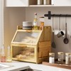 TQQDCI Bread Box for Kitchen Countertop, Large Bread Storage Container