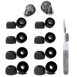 Vykyntow 8 Pairs Replacement Earbud Tips Compatible with TOZO A1/Crystal Pods/T12/NC9/T20/NC3/T10/T6/Golden X1 Wireless Earbuds, Silicone Ear Tips, Fits in Case, XS/S/M/L, with 3-in-1 Cleaner Kit