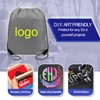 BeeGreen 50 pieces Grey Drawstring Backpack Bags Wholesale Cinch Bags