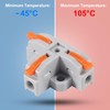 50pcs Compact Wire Conductor Connector, T-Shape Lever Nut Wire Connector,