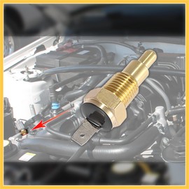 REPAIROCK Universal Automotive Radiator Engine Cooling Fan Temperature Thermostat Sensor Switch 1/4" NPT 190 Degree on 175 Degree Off Auto Replacement Parts