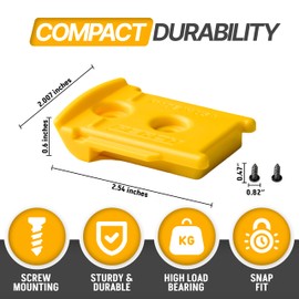 3 Pack Tool Holder Wall Mount for DeWalt 20v/60v Cordless Tools - Snap Fit Drill Holder Wall Mount for DeWalt Tool Hanger with 6 Screws - Easy to Install, Screw in and Lock