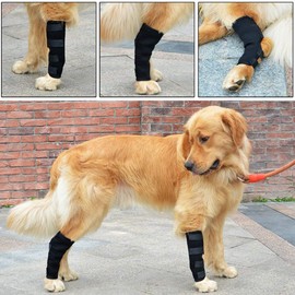 YJZQ 2 x Dog Ankle Protection Bandage 1 Pair Pet Dog Wrist Bandage Dog Knee Brace Joint Bandage Support Bandage Pet Protective Equipment Knee Pad for Dogs, Dog Leg Sleeves