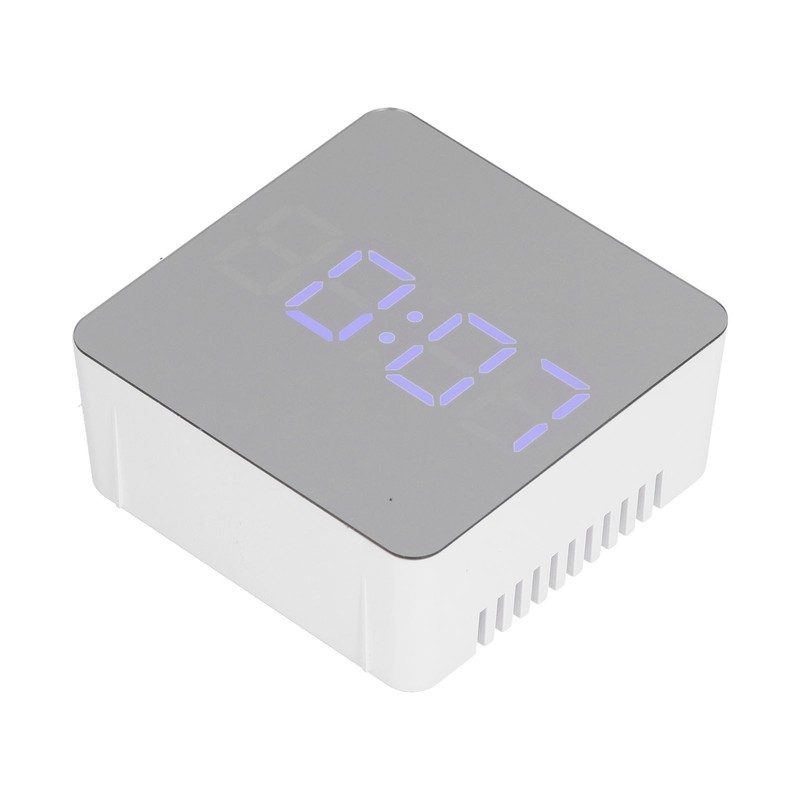 LED Mirror Clock Square Automatic Battery Powered Temperature Smart Clock