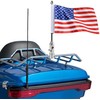 Motorcycle Flag Pole Fold Down 90° and American Premium Double
