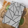 Walmsco Tablecloth Black White Striped Geometric Decor For Dining Room