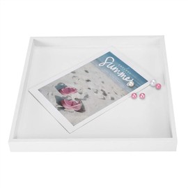 Tablett Multifunktionales Holztablett Organizer Valet Tablett für Schmuck Lebensmittel Kosmetik Weiß Mehrzweck-Desktop-Aufbewahrung Lebensmitteltablett