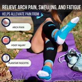 SB SOX Calcetines de compresión para fascitis plantar Lite (2 pares) para mujeres y hombres, calcetines de corte bajo para correr, atletismo, uso diario