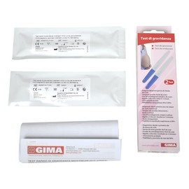 GIMA Double Midstream Pregnancy Test - Self Diagnosis - Results in 3 Minutes - Pack of 2
