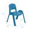 ECR4Kids SitRight Chair, Classroom Seating, Peacock Blue, 4-Pack