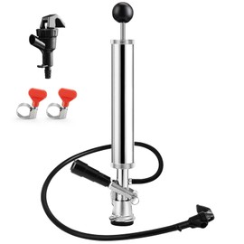 Imaictuu Beer Keg Tap Chrome-Plated Beer Pump Keg Party Pump Beer Tap for Keg 8 Inches American D-System Keg Tap Beer Dispenser Picnic Beer Pump Hand Pump for Party